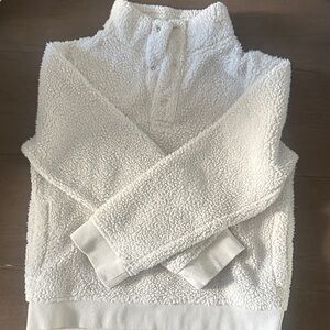 Janie and Jack White Sherpa Pullover